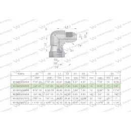 Hydraulic elbow inch ab 1 2 unf jic