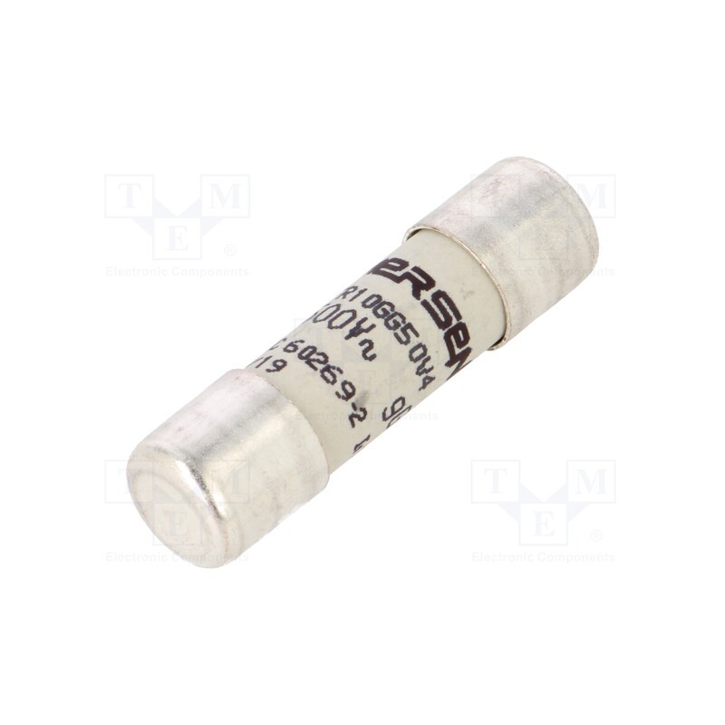 1 pcs x MERSEN - FR10GG50V4 - Fuse: fuse, gG,time-lag, 4A, 500VAC, 250VDC, 10x38mm