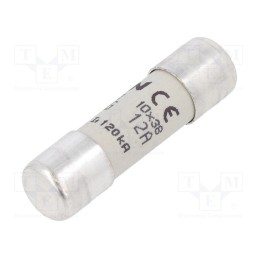1 pcs x MERSEN - FR10GG50V12 - Fuse: fuse, gG,time-lag, 12A, 500VAC, 250VDC, 10x38mm
