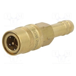 1 pcs x PNEUMAT-S06DZ WO9 - Quick connection coupling, straight,with valve, max.10bar