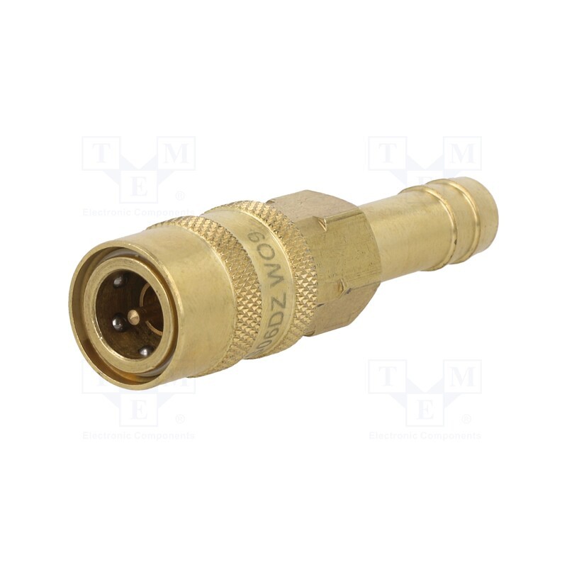 1 pcs x PNEUMAT-S06DZ WO9 - Quick connection coupling, straight,with valve, max.10bar