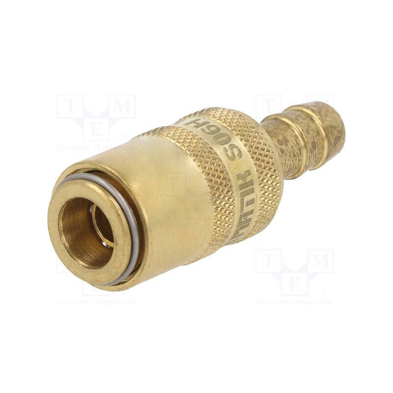 1 pcs x PNEUMAT-S06H WO8 - Quick connection coupling, straight, max.10bar, brass, Seal: FPM