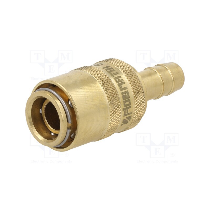 1 pcs x PNEUMAT-S09H WO10 - Quick connection coupling, straight, max.15bar, brass, Seal: FPM