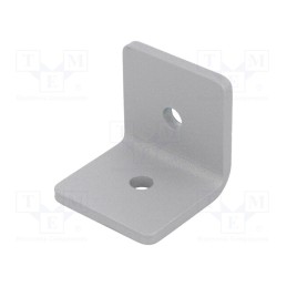 1 pcs x ELESA+GANTER - GN 967-45-45-L-2-SR -AS - Angle bracket, for profiles, W: 45mm, H: 45mm, L: 45mm, steel, silver