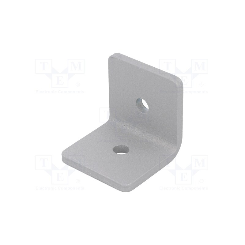 1 pcs x ELESA+GANTER - GN 967-45-45-L-2-SR -AS - Angle bracket, for profiles, W: 45mm, H: 45mm, L: 45mm, steel, silver
