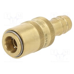 1 pcs x PNEUMAT-S06H WO1 - Quick connection coupling, straight, max.10bar, brass, Seal: FPM