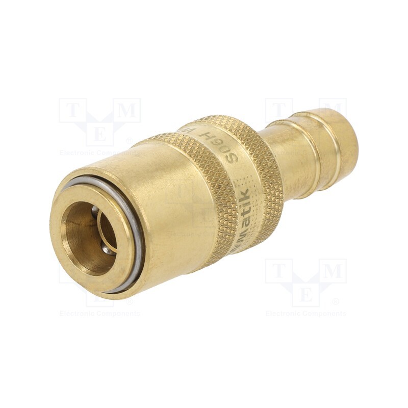 1 pcs x PNEUMAT-S06H WO1 - Quick connection coupling, straight, max.10bar, brass, Seal: FPM