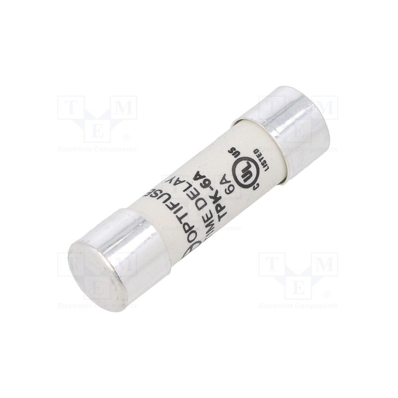 1 pcs x OPTIFUSE - TPK-6A - Fuse: fuse, time-lag, 6A, 500VAC, cylindrical,industrial