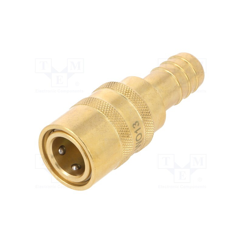 1 pcs x PNEUMAT-S09D WO13 - Quick connection coupling, straight, max.15bar, brass, Seal: FPM