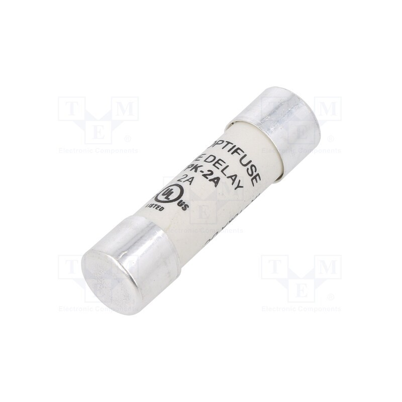 1 pcs x OPTIFUSE - TPK-2A - Fuse: fuse, time-lag, 2A, 500VAC, cylindrical,industrial