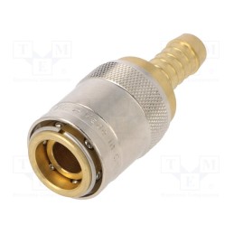 1 pcs x PNEUMAT-S09D WO10 - Quick connection coupling, straight, max.15bar, brass, Seal: FPM