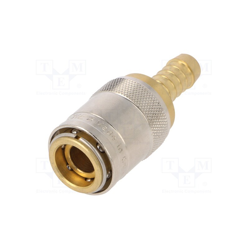 1 pcs x PNEUMAT-S09D WO10 - Quick connection coupling, straight, max.15bar, brass, Seal: FPM