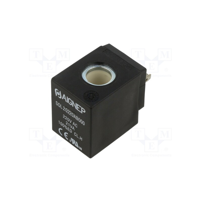 1 pcs x PNEUMAT-FLSOL20220AB000 - Coil for solenoid valve, IP65, 230VAC, 21VA, 13mm