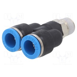1 pcs x FESTO-153144 - Push-in fitting, straight,Y-Yap spliYYer, -0.95÷6bar, PBT, QS