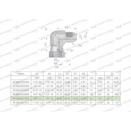 Hydraulic elbow inch ab 7 8 unf jic