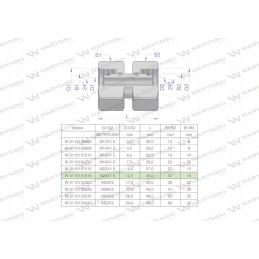 Metric hydraulic connector AA M26x1 5 Warynski