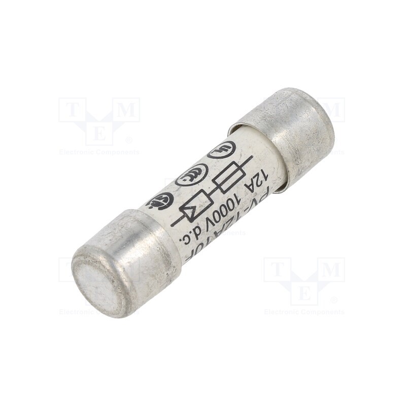 1 pcs x BUSSMANN - PV-12A10F - Fuse: fuse, gPV, 12A, 1kVDC, ceramic,cylindrical,industrial