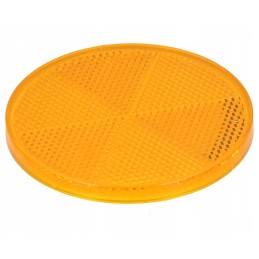 Round orange reflector, glued, 80mm