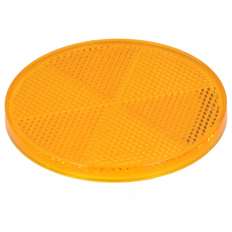 Round orange reflector, glued, 80mm