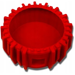 Rubber cover for a pressure gauge with a diameter of 63, red