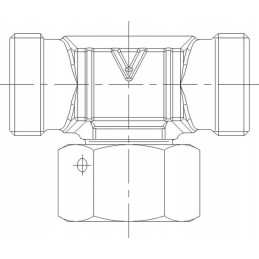T-connector with symmetrical nut m14x1 5 6