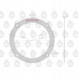 Gasket for the upper reduction gear cover c 360 or ursus