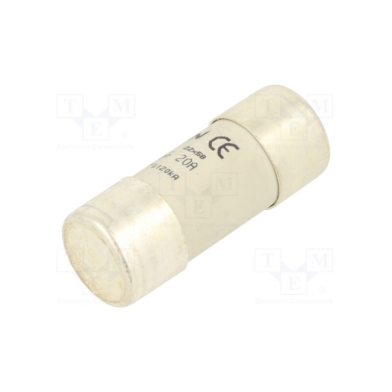 1 pcs x SCHNEIDER ELECTRIC - DF2FN20 - Fuse: fuse, gG, 20A, 690VAC, ceramic, 22x58mm