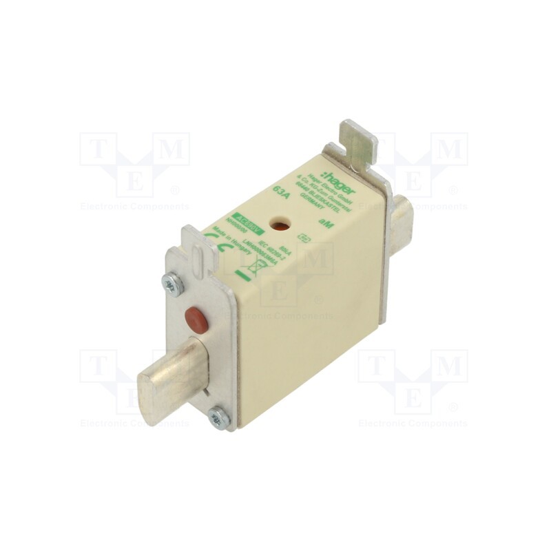 1 pcs x HAGER - LNH000063M6A - Fuse: fuse, aM, 63A, 690VAC, industrial, NH000