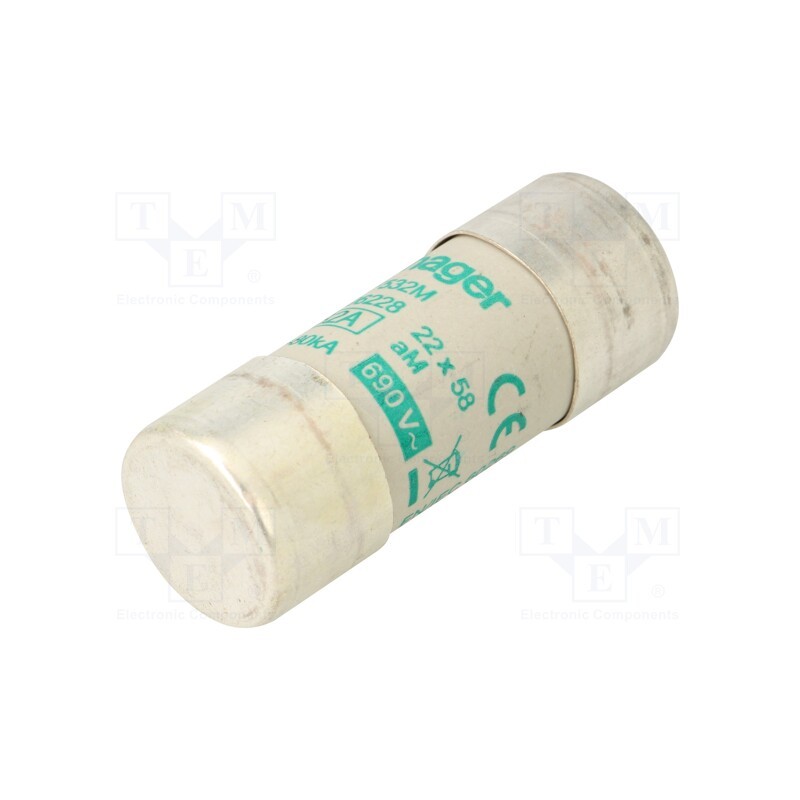 1 pcs x HAGER - LF532M - Fuse: fuse, aM, 32A, 690VAC, cylindrical,industrial, 22x58mm
