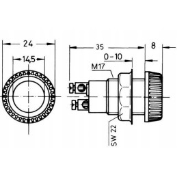 Red indicator light EL738600
