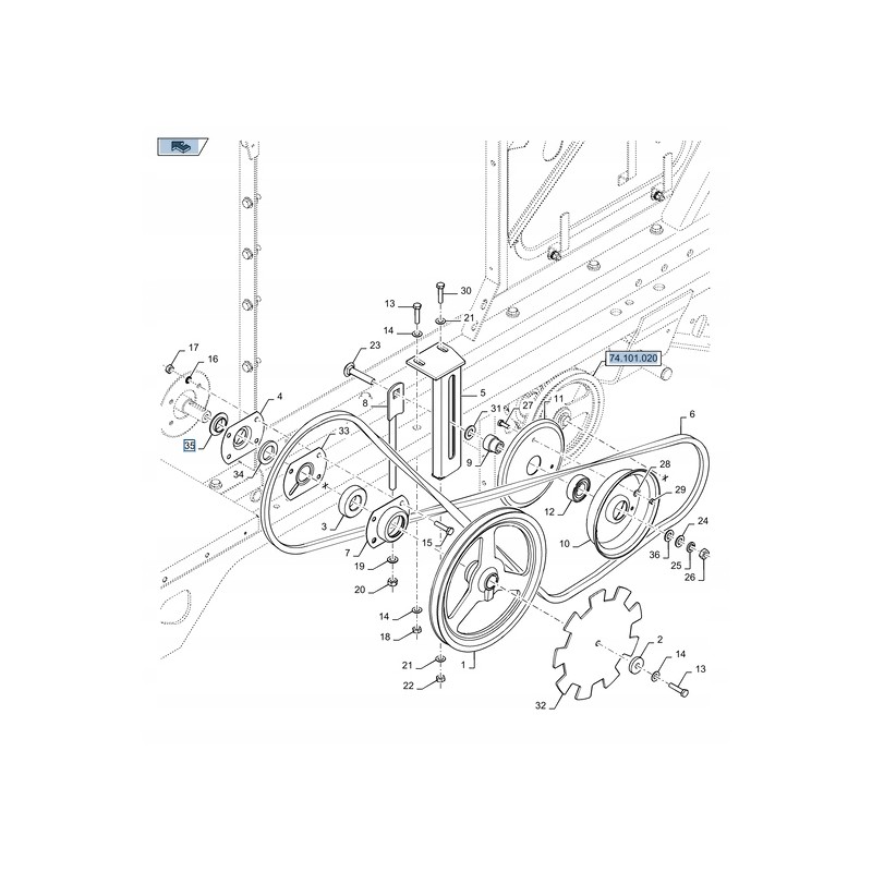 Pierscien New Holland 428044