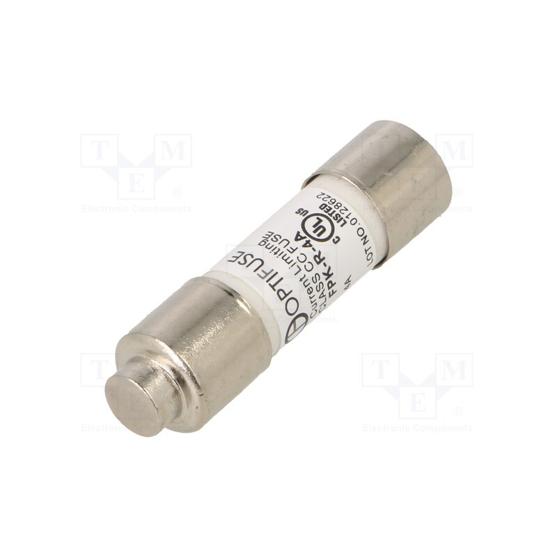 1 pcs x OPTIFUSE - FPK-R-4A - Fuse: fuse, quick blow, 4A, 600VAC, 600VDC, cylindrical,industrial