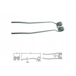 Pottinger rake tine right 436142 02690