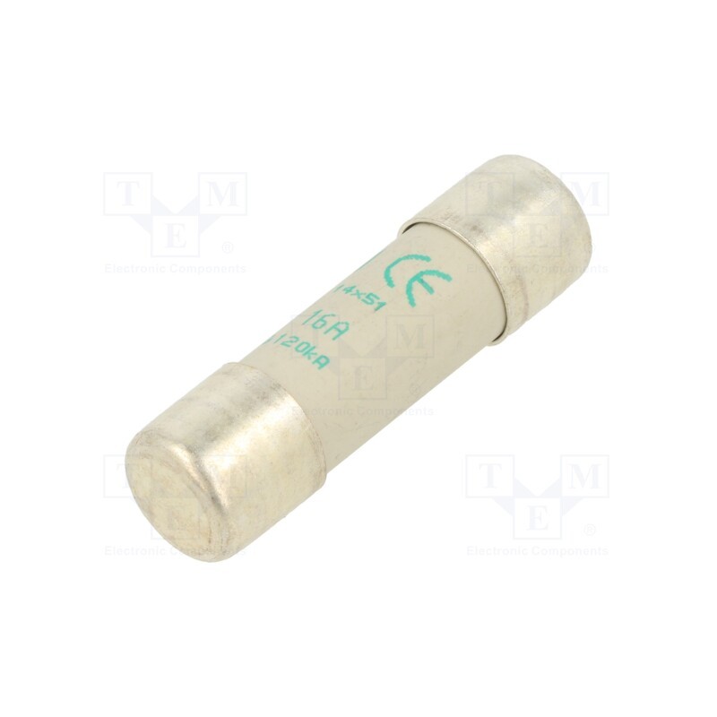 1 pcs x SCHNEIDER ELECTRIC - DF2EA16 - Fuse: fuse, aM, 16A, 500VAC, ceramic, 14x51mm