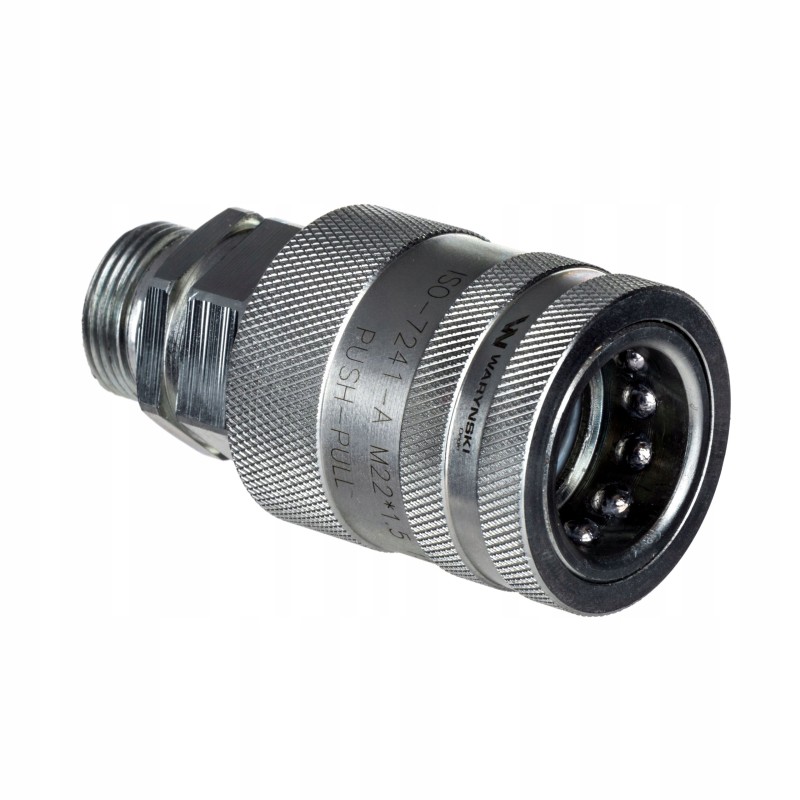 Quick connector socket with pressure eliminator m22x1 5