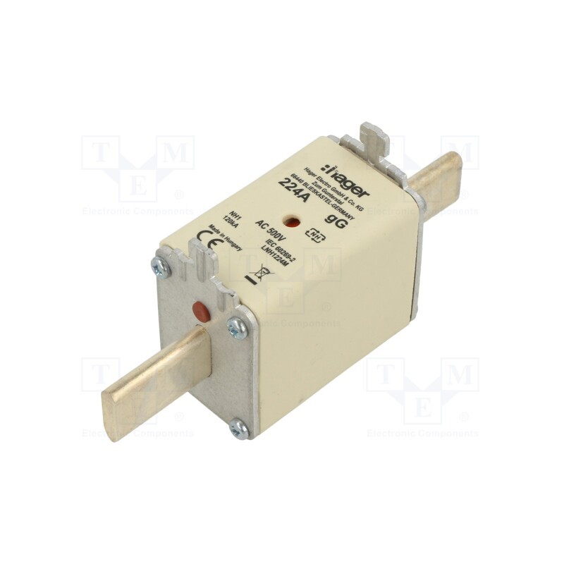 1 pcs x HAGER - LNH1224M - Fuse: fuse, gG, 224A, 500VAC, industrial, NH1