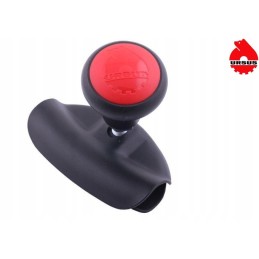 Red steering knob cover with rubber inserts