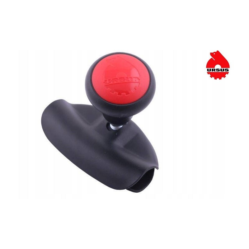 Red steering knob cover with rubber inserts