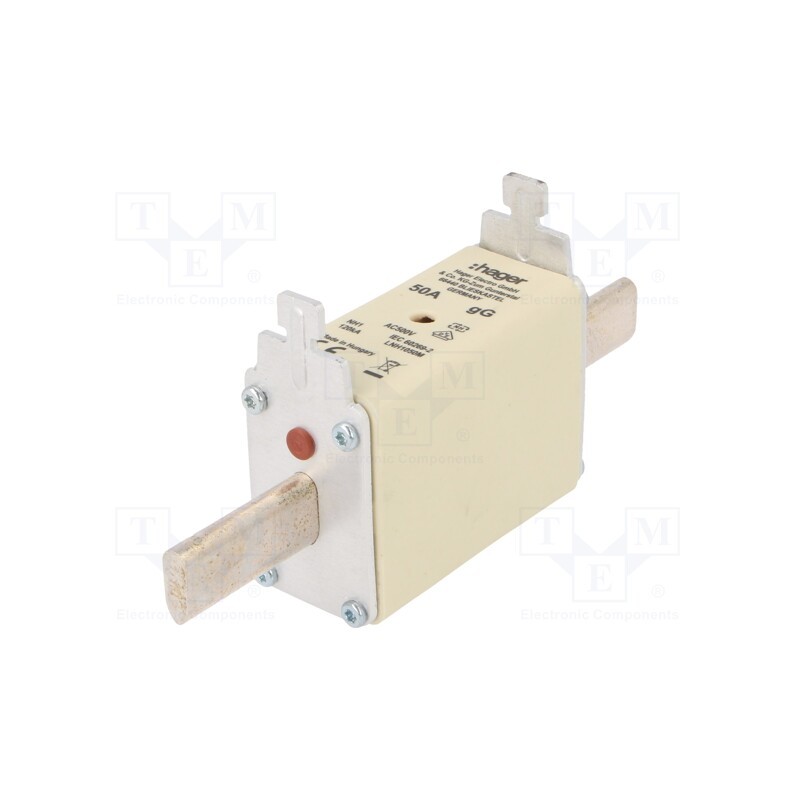 1 pcs x HAGER - LNH1050M - Fuse: fuse, gG, 50A, 500VAC, industrial, NH1C