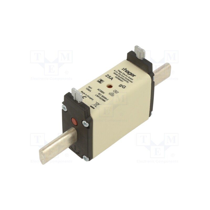 1 pcs x HAGER - LNH1025MK - Fuse: fuse, gG, 25A, 500VAC, industrial, NH1C