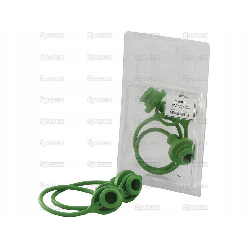 Green PVC plug 1 2 female coupling 2 pcs