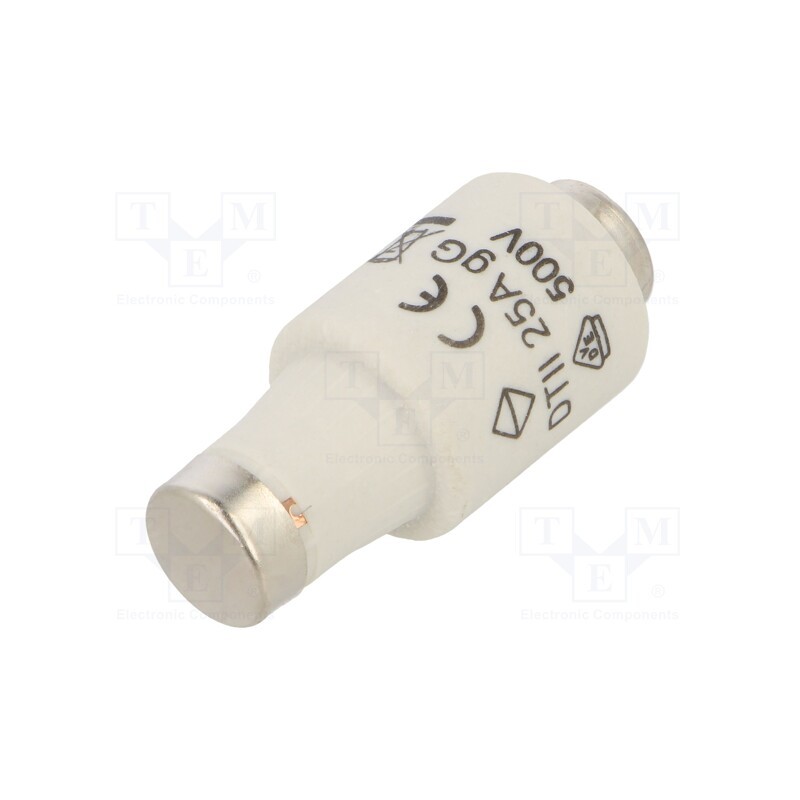 1 pcs x HAGER - LE2725 - Fuse: fuse, gG,time-lag, 25A, 500VAC, DII