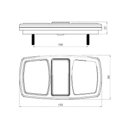 Universal LED rear lamp 12v