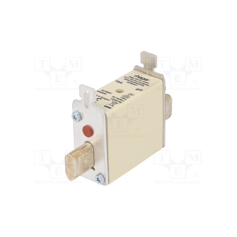 1 pcs x HAGER - LNH0016M - Fuse: fuse, gG, 16A, 500VAC, industrial, NH000