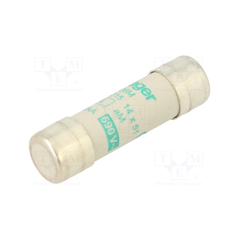 1 pcs x HAGER - LF408M - Fuse: fuse, aM, 8A, 690VAC, cylindrical,industrial, 14x51mm