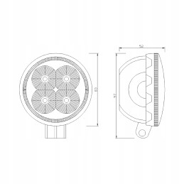 Halogen searchlight work lamp 4 LED flood 12v 24v