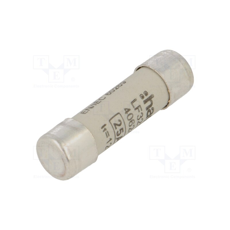 1 pcs x HAGER - LF325G - Fuse: fuse, gG,time-lag, 25A, 500VAC, cylindrical,industrial