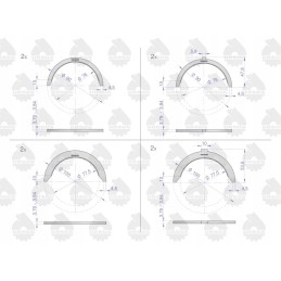 Set of half rings n 0 90 iii cut 46401112