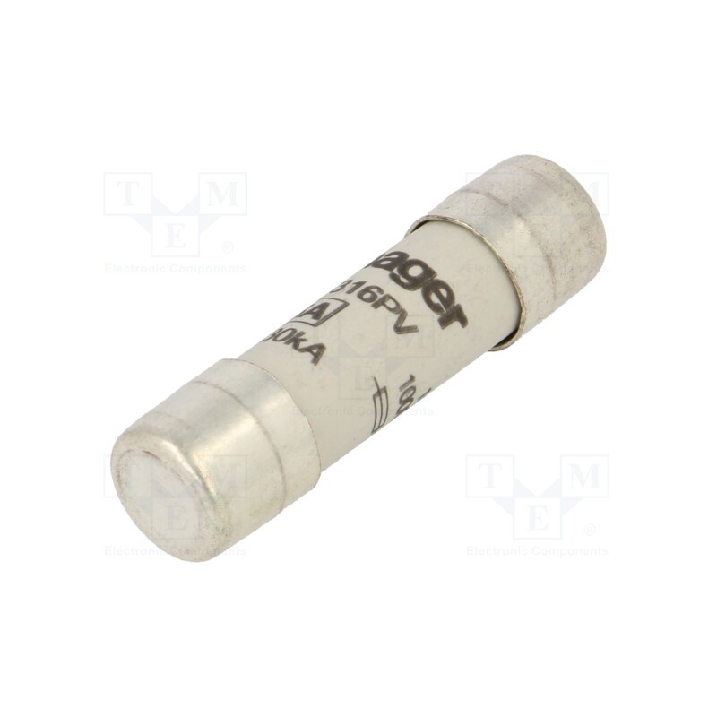 1 pcs x HAGER - LF316PV - Fuse: fuse, gPV,time-lag, 16A, 1kVDC, cylindrical,industrial