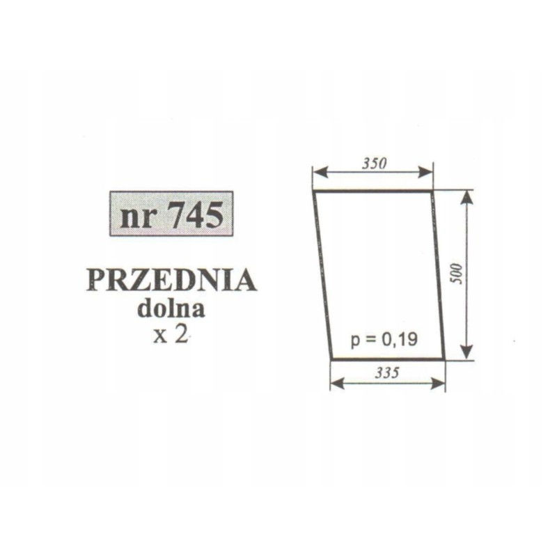 Fortschritt 745 lower windshield